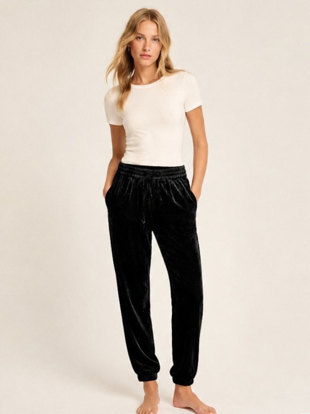 J. Crew Velvet Jogger Pant Black 8 #A2867